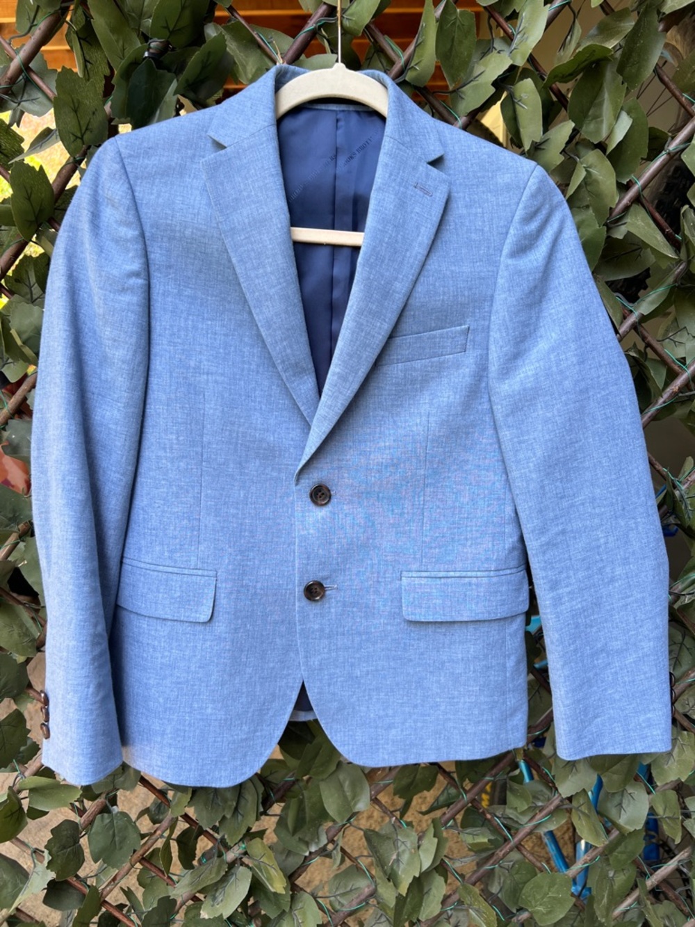 Brooks Brothers Blue Linen Blazer Suit Jacket 12R